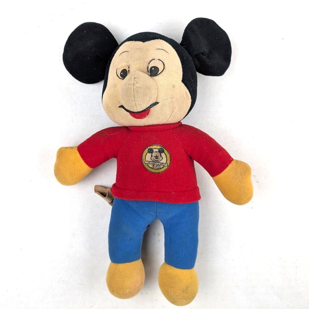 Vintage 1976 Knickerbocker Mickey Mouse Club Musical Plush Wind Up Works
